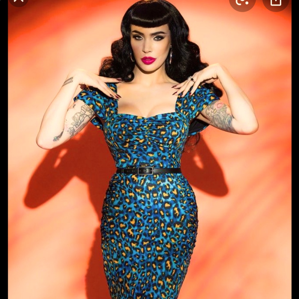 Deadly Dames Poison Ivy blue leopard XS